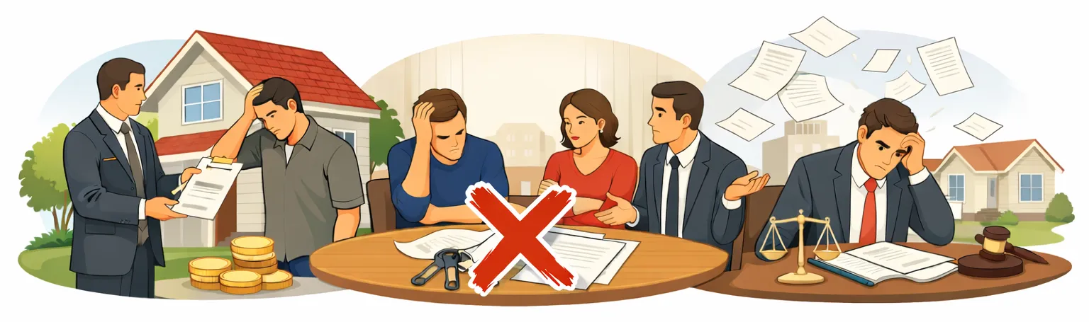 Infográfico com as consequências de não ter certificado energético: coimas, contratos bloqueados e problemas legais.